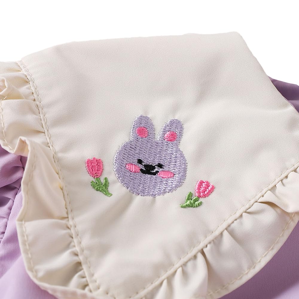 Hopscotch Baby Girls Polyester Waist Length Jackets in Lavender Color For Ages (18-24 Months)