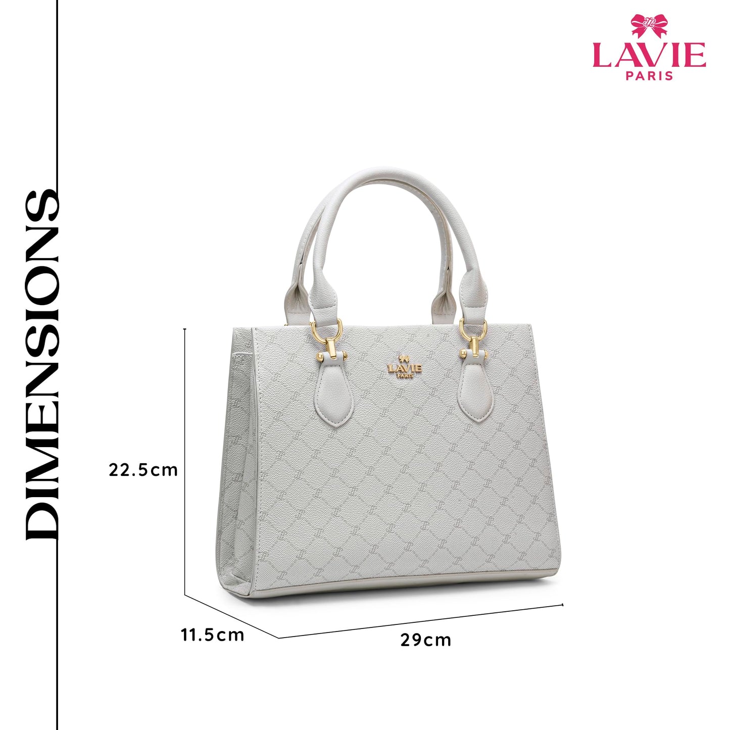 LAVIE PARIS Women's Vivien 3 Compartment Satchel Bag | Satchel Handbag for Work | Ladies Purse | Stylish Shoulder Bag | Gift for Women
