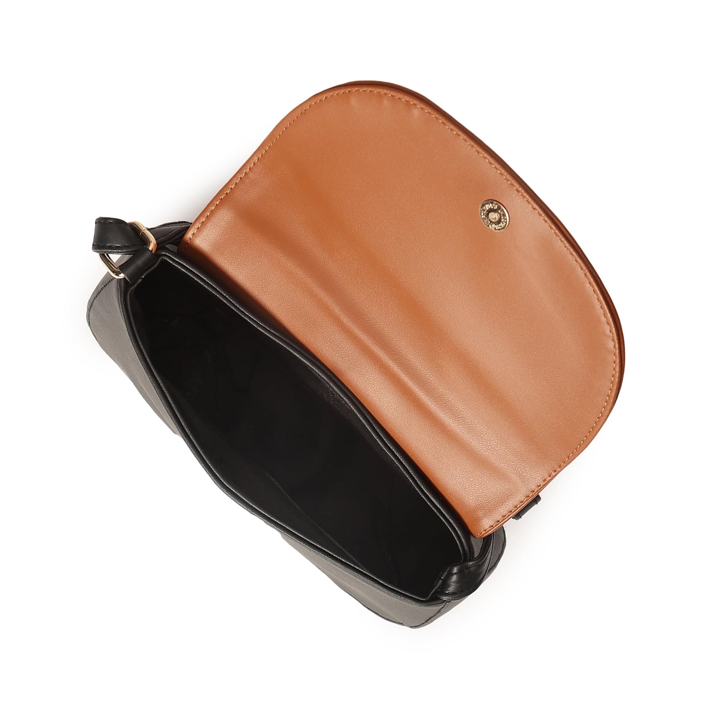 Fastrack Double Compartment Sling Bag For Women | Faux Leather Sling Bag With Magnetic Button Closure | Adjustable Shoulder Strap | Trendy Crossbody Bag For Girls | Trendy Handbags, Tan