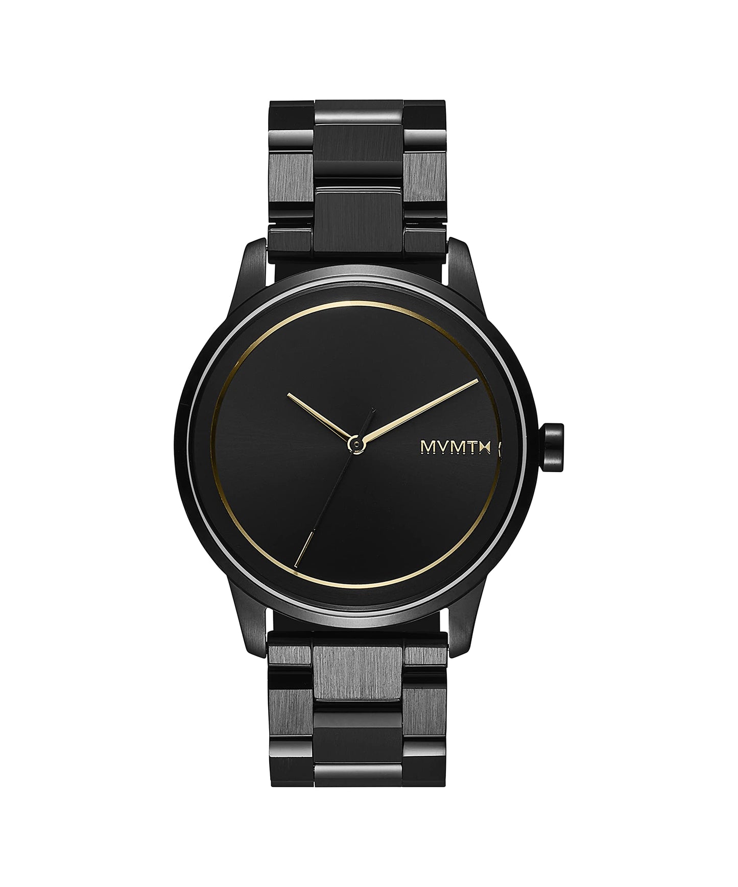 MVMT Profile Qtz Basic Slim Black Round Dial Unisex Watch|Ionic Plated Black Steel Material|Black Color Band - 28000181-D