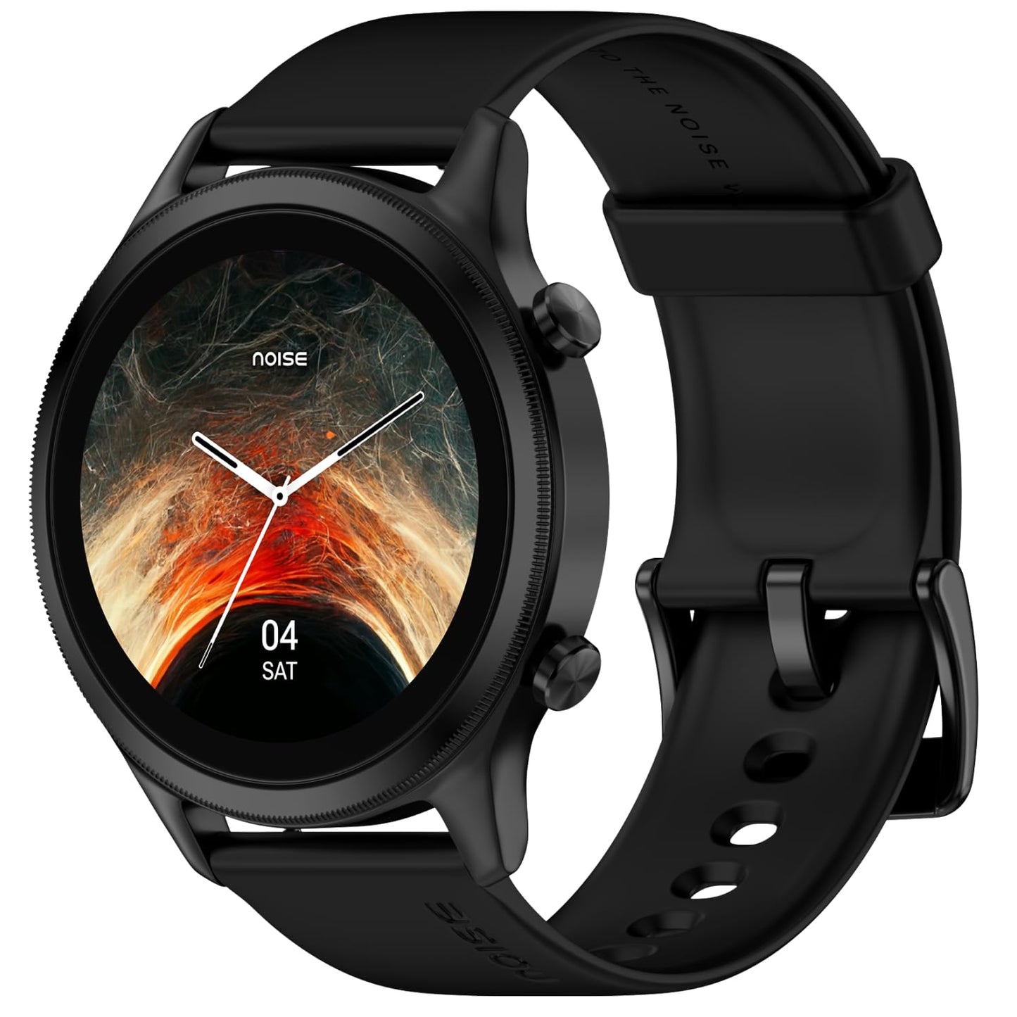 Noise Evolve 3 1.43" AMOLED Always on Display, BT Calling, Round Dial, Metallic Design Smart Watch for Man & Woman, Smart Gesture Control, 100 Sports Modes (Carbon Black)