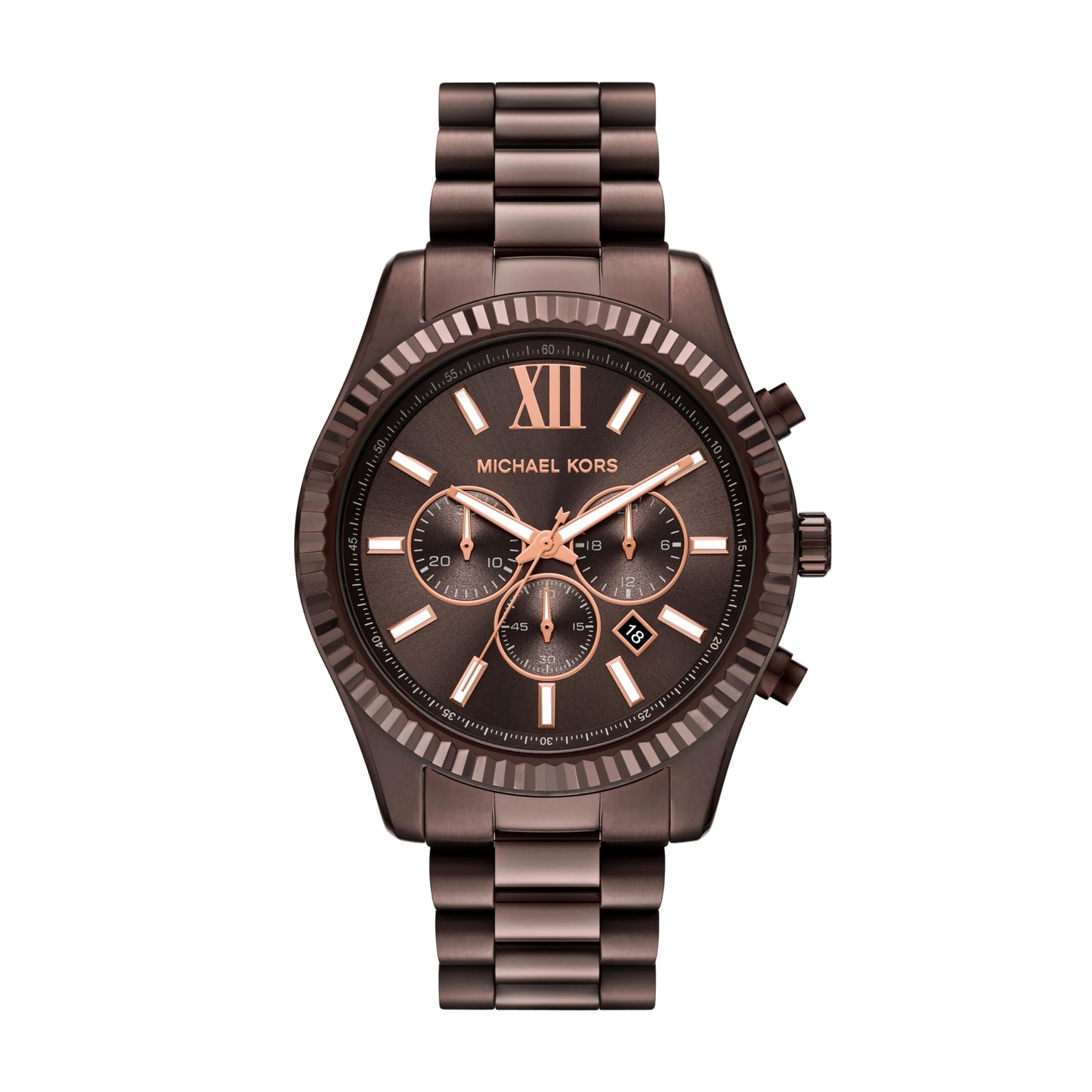 Michael Kors Lexington Brown Quartz Stainless Steel Watch MK9224