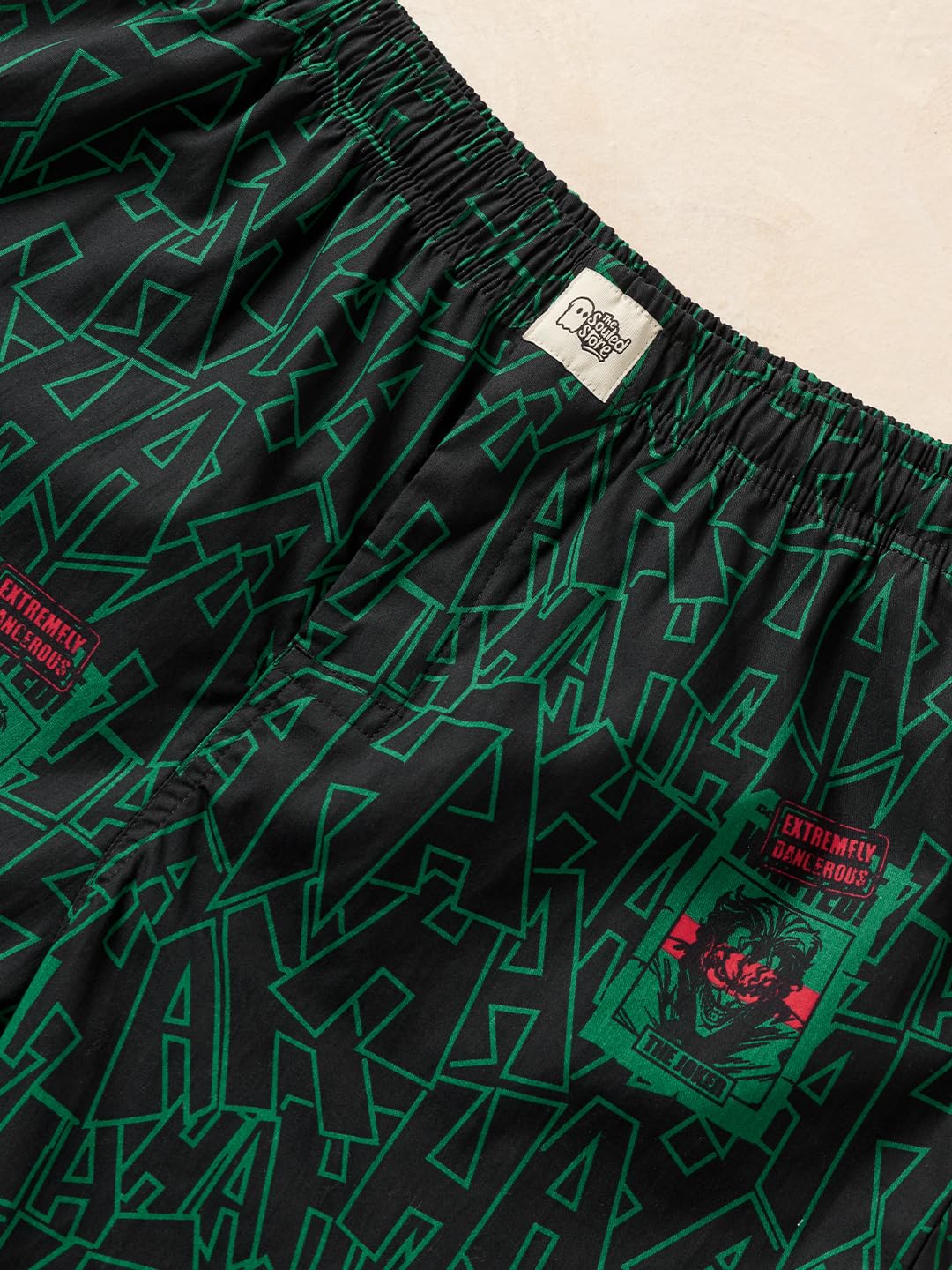 The Souled Store DC Comics: The Joke Men and Boys Elastic Waistband All Over Printed Cotton Relaxed Fit Lightweight All-Season Lounge Pyjamas
