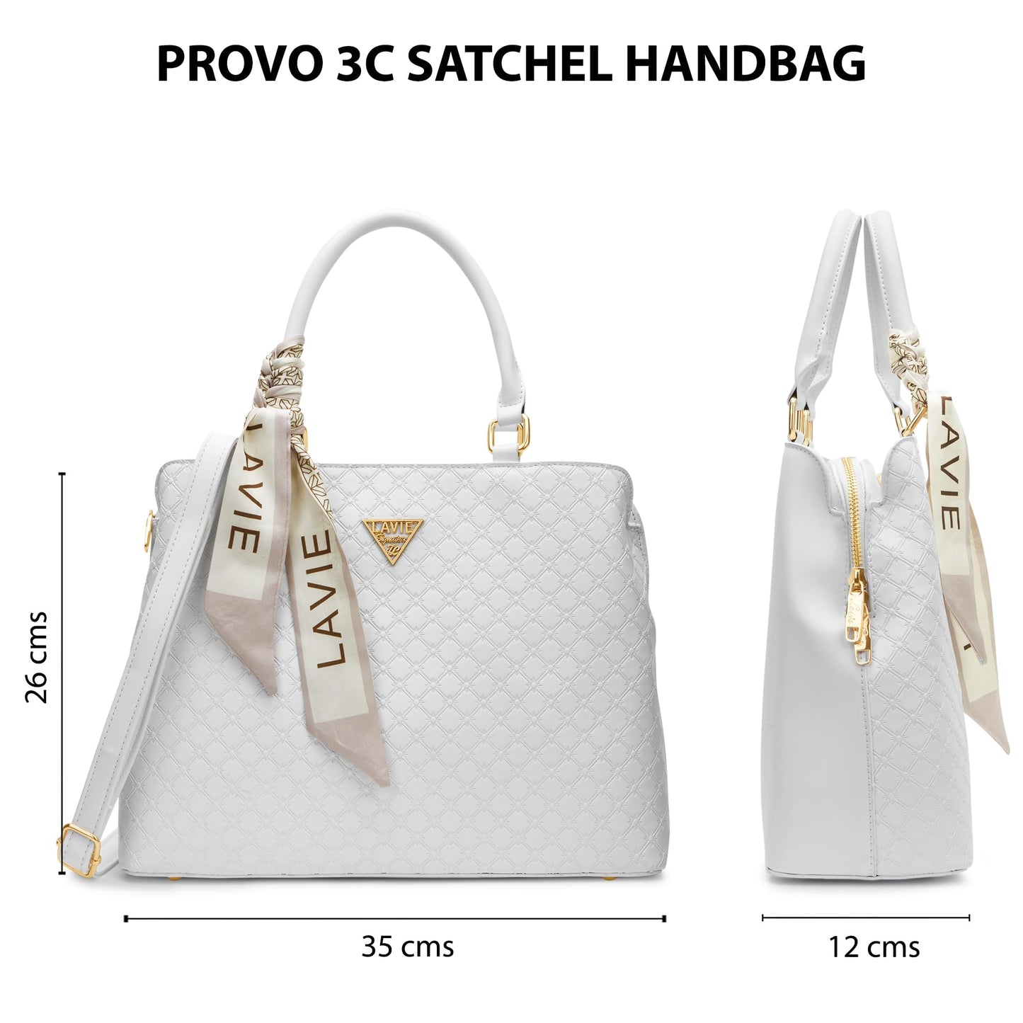 Lavie Signature Women's Provo 3C Satchel Handbag for Women|Satchel Bag for Work|Ladies purse|Stylish Shoulder Bag|Gift For Women