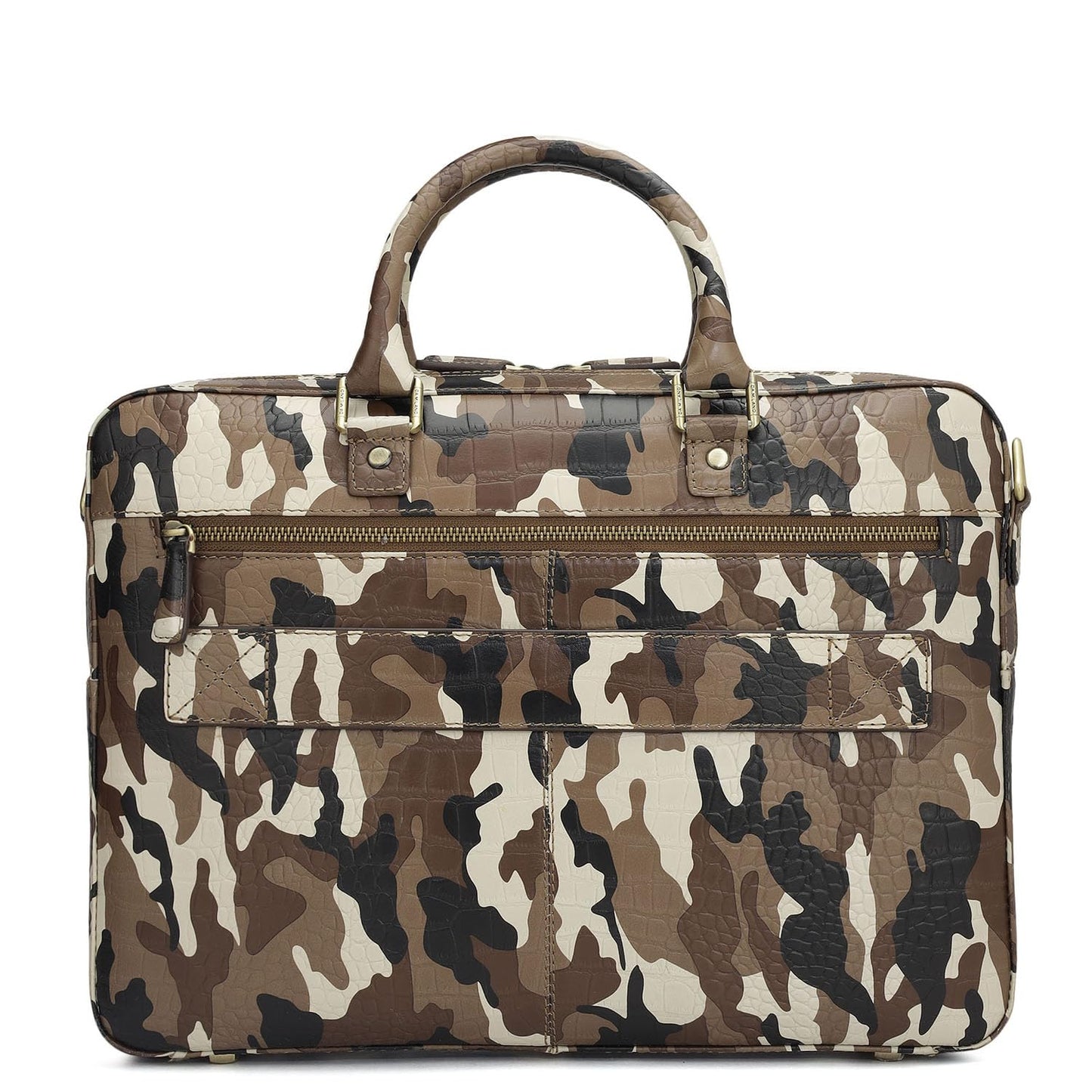 Da Milano Leather Laptop Bag for Men & for Women - Fits Upto 15" Laptop - Brown & Black
