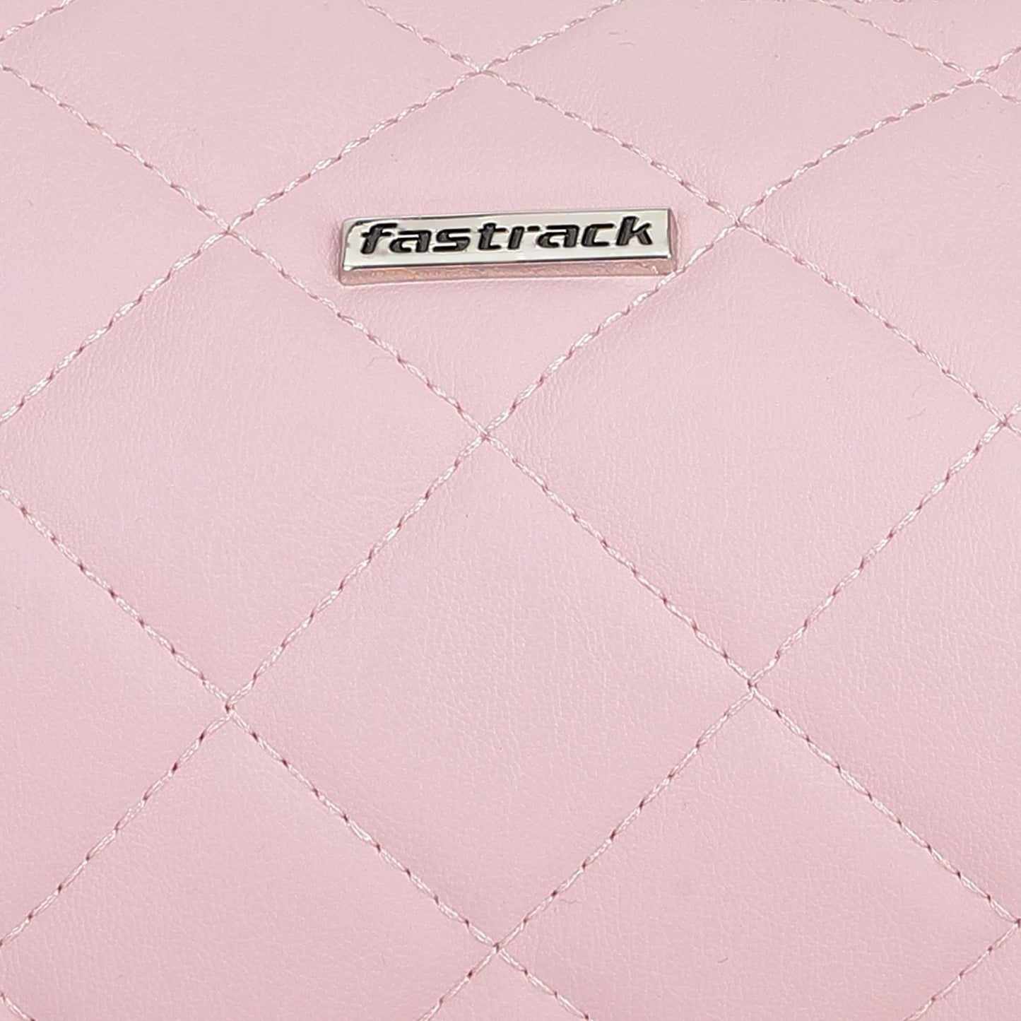 Fastrack Quilted Design Sling Bag For Womens, Ladies And Girls | Stylish And Trendy Handbag | Made Up Of Semi Pu Leather, Pink