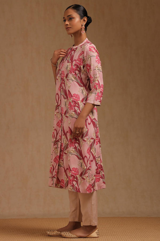 Soch Womens Rayon Floral Print Kurta