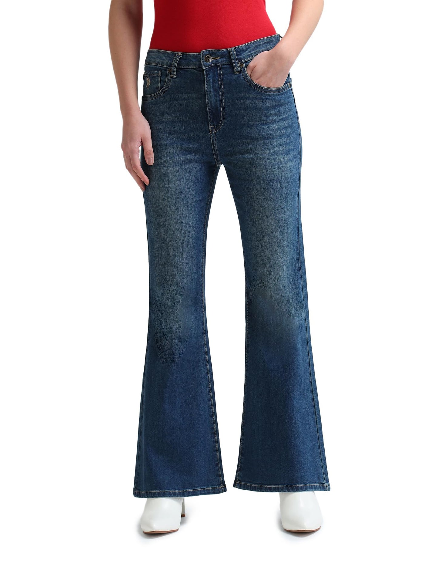 U.S. POLO ASSN. Women's Loose Jeans (UWAW24JEN183_Blue