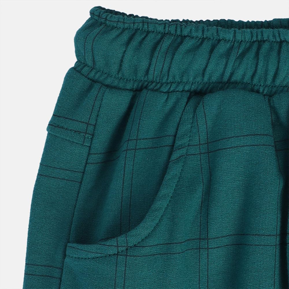 Hopscotch Boys Green Checkered Trackpants (2-3 Years)