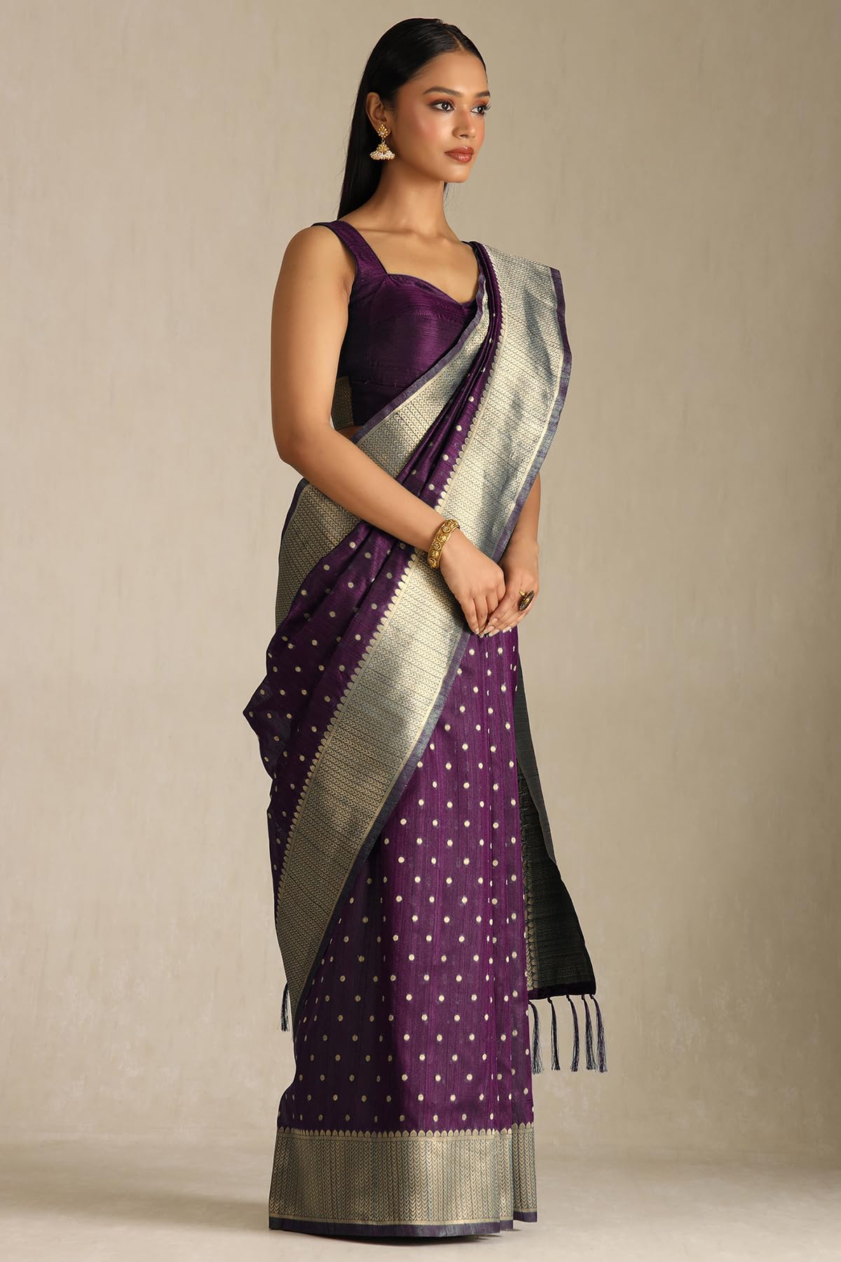 Soch Womens Tussar Woven Design Saree
