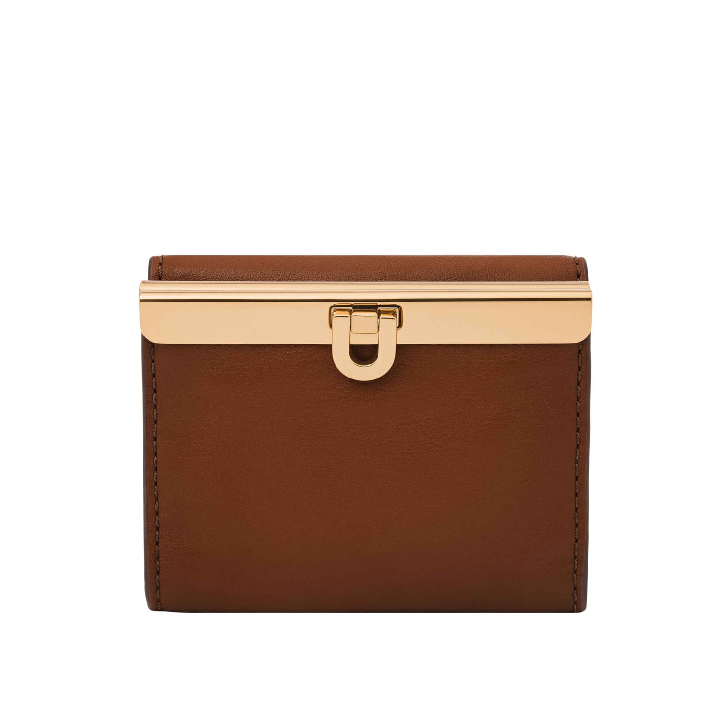 Fossil Women Leather Penrose Brown Card Case Sl8288200
