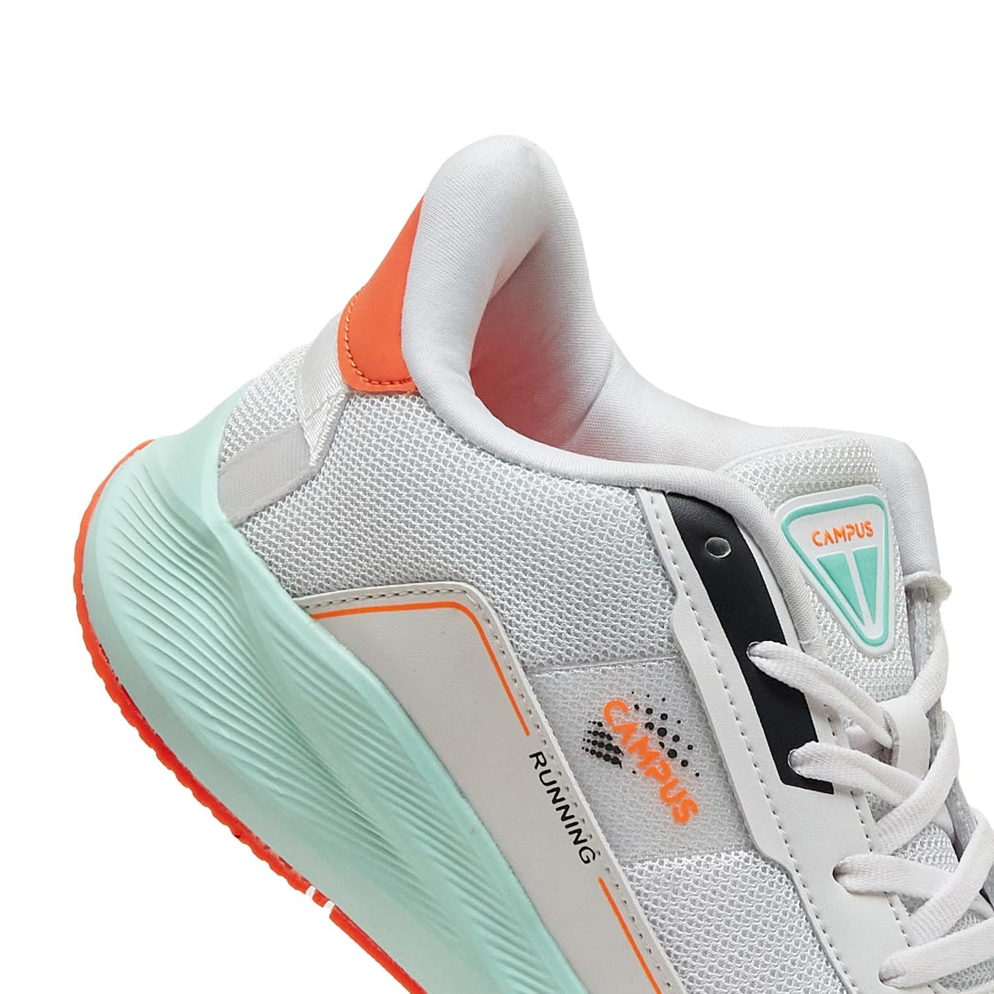 Campus Men's ROLLZ Running Shoes WHT/V.ORG - 8UK/India