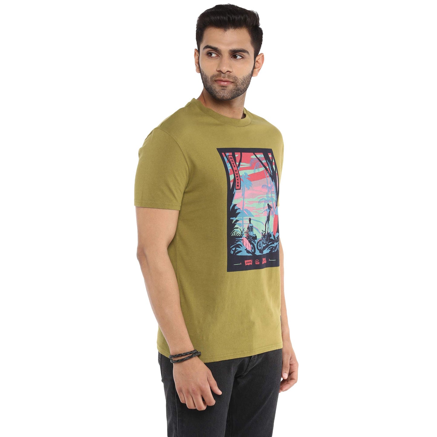 Royal Enfield X LEVI'S Wave Hunters T-Shirt Olive L (RLATSM000862)