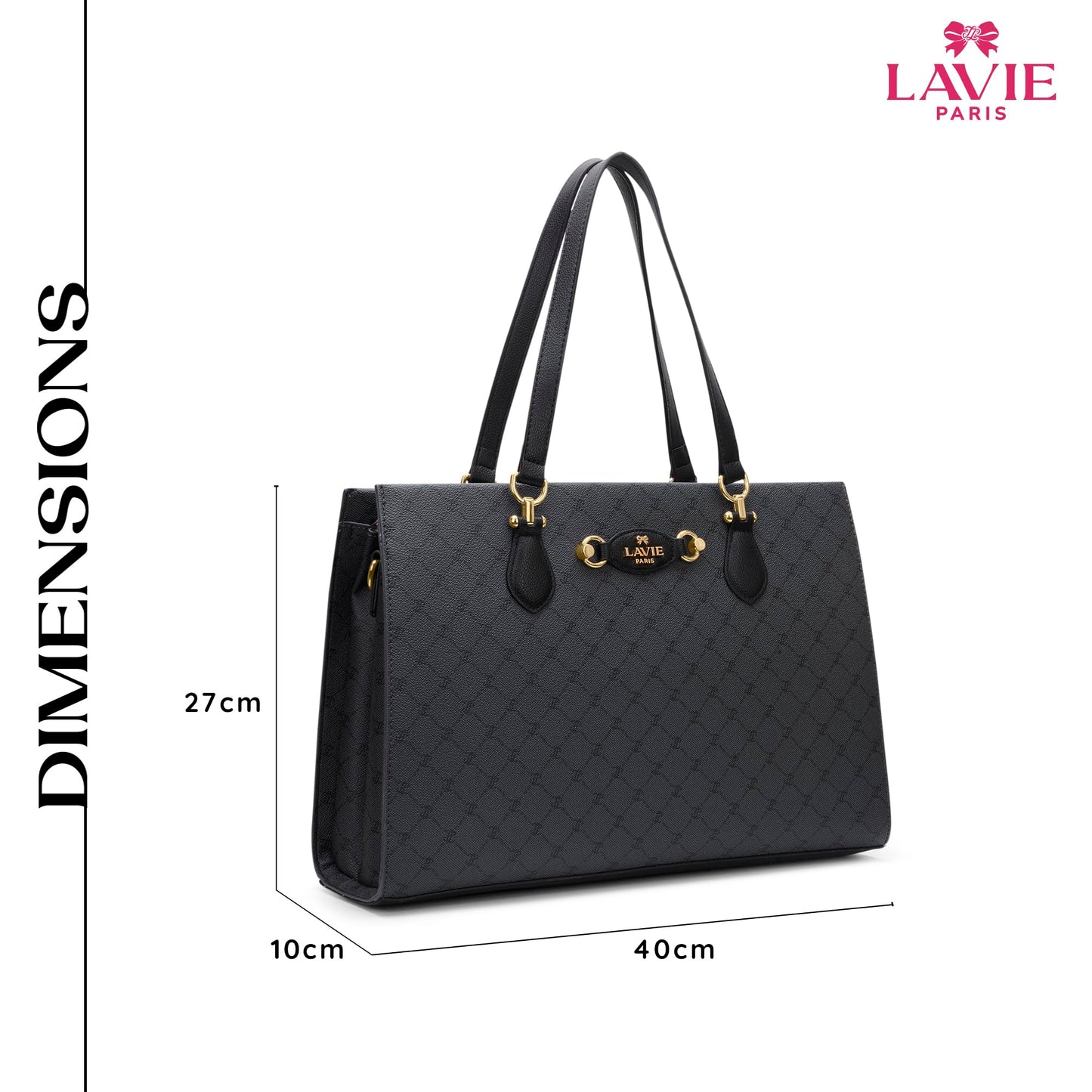 LAVIE PARIS Women's Vivien 3 Compartment 15 Inch Laptop Satchel Bag | Satchel Handbag for Work | Ladies Purse | Stylish Shoulder Bag | Gift for Women