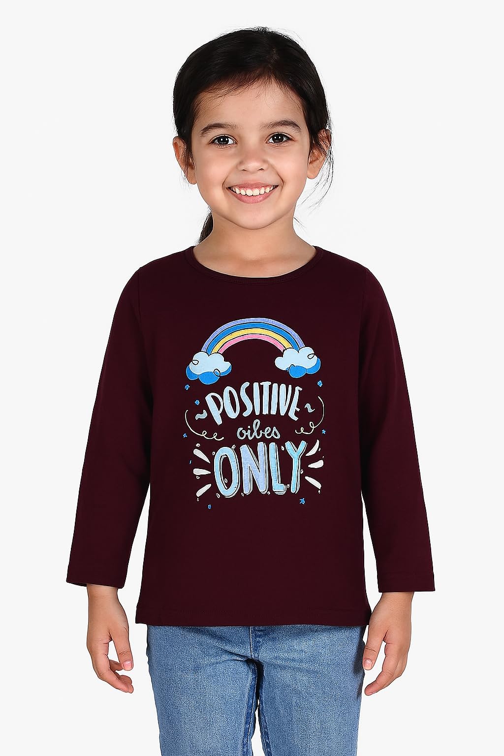 NammaBaby Girl's T-Shirt Hosiery Cotton Full Sleeves Tops Tees(2-3 Years)