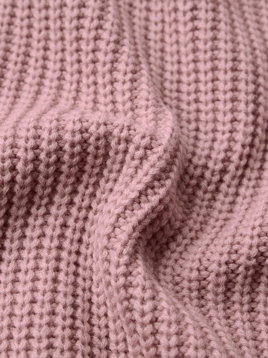 The Souled Store Knitted Sweater: Blush Women and Girls Long Sleeves Round Neck Solid Pull Over Acrylic Oversized Sweaters