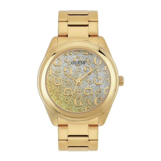 GUESS Stainless Steel Analog Gold Dial Women's Watch-U1402L2M