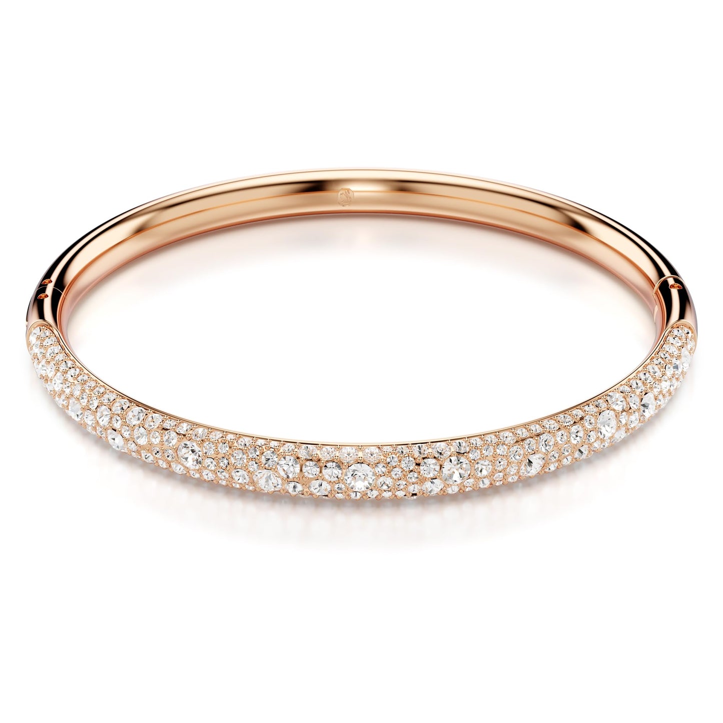 Swarovski Sublima Bangle, Snow Pavé, White, Rose Gold-Tone Plated