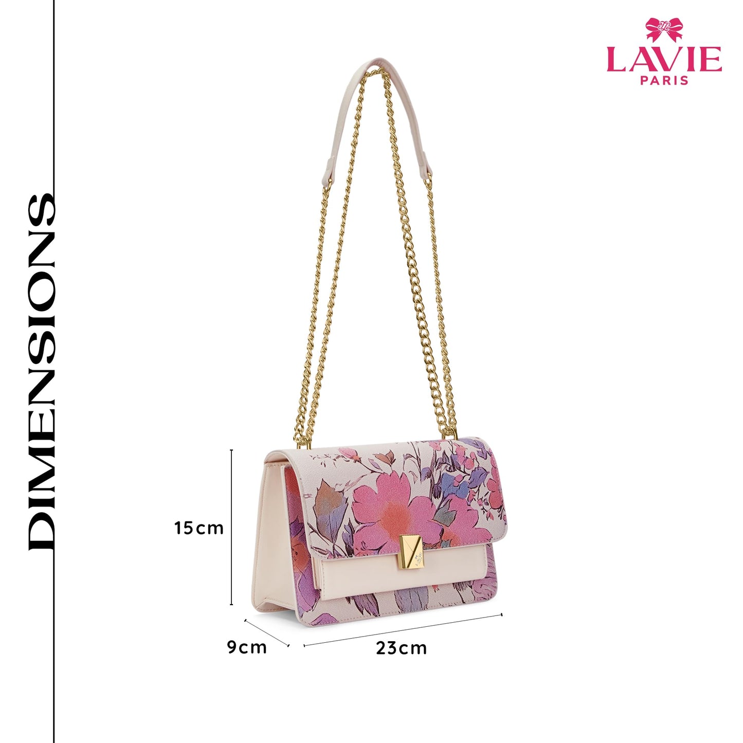 LAVIE PARIS Women's Fluer Medium Flap Crossbody Sling Bag | Ladies Purse Handbag | Gift for Women