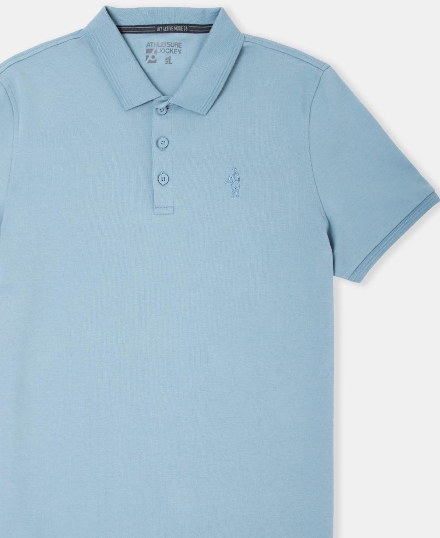 Jockey 3912 Men's Super Combed Cotton Rich Solid Half Sleeve Polo T-Shirt_Provincial Blue_XL
