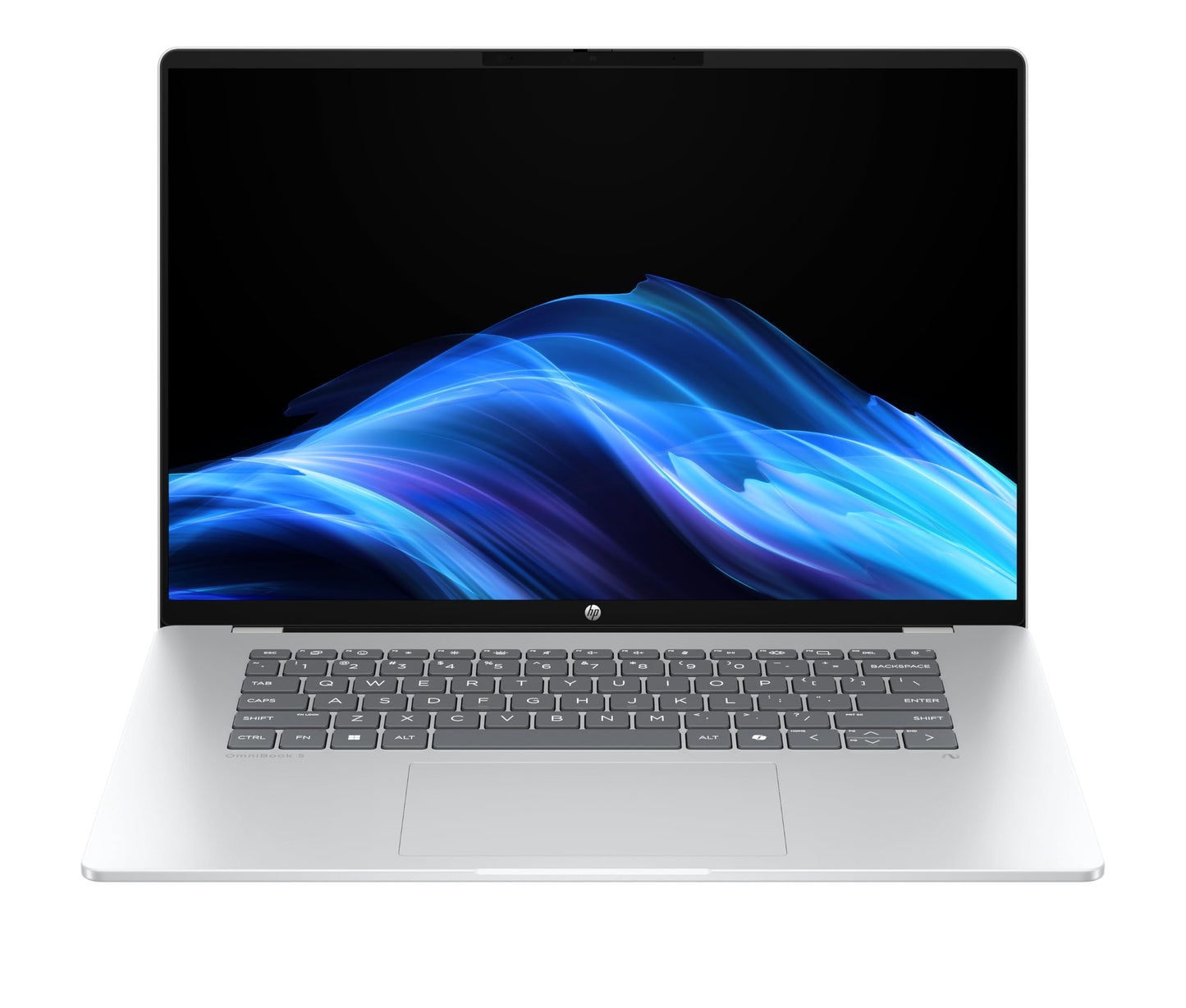 HP Omnibook 5 OLED, Snapdragon X Processor (16GB LPDDR5x,1TB SSD) 2K OLED, Micro-Edge, 16''/40.6cm, Win11, M365*Office24, Glacier Silver, 1.59kg, fb0001QU, FHD Camera, Backlit, Next-Gen AI Laptop