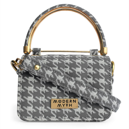 Modern Myth Nano Mini Box Bag (Grey & White)