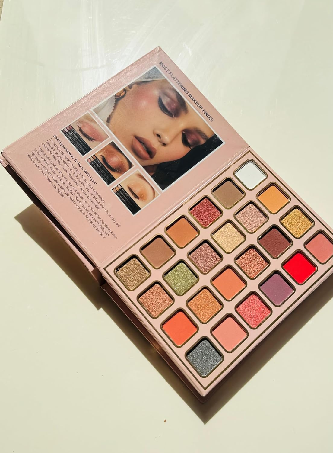 MagicHuda 5 In 1 Makeup Book Kit Highlighter Blush Contour Lip Eyebrow Palette (Glitter And Matte) Eyeshadow Palette All In One Makeup Kit.