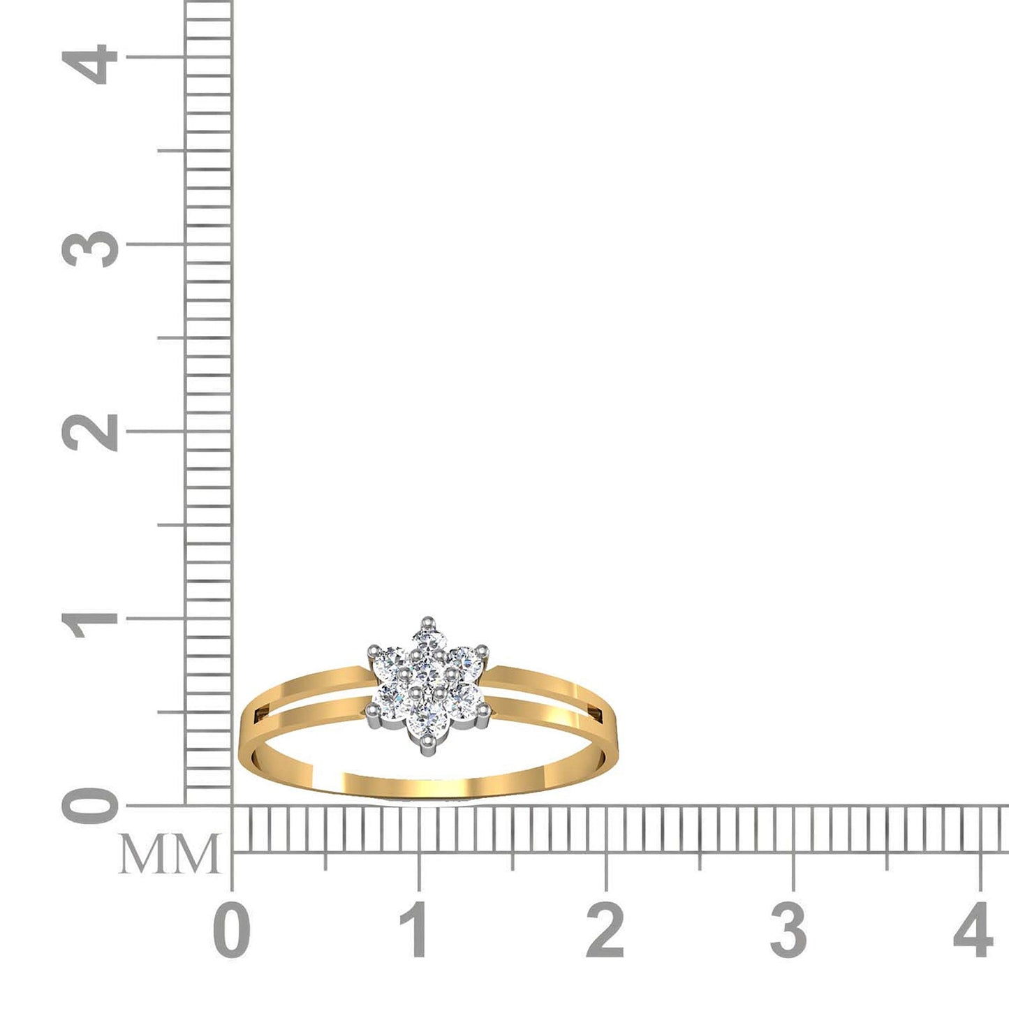 Avsar 14K (585) Yellow Gold Ring (For Womens, Size 11)