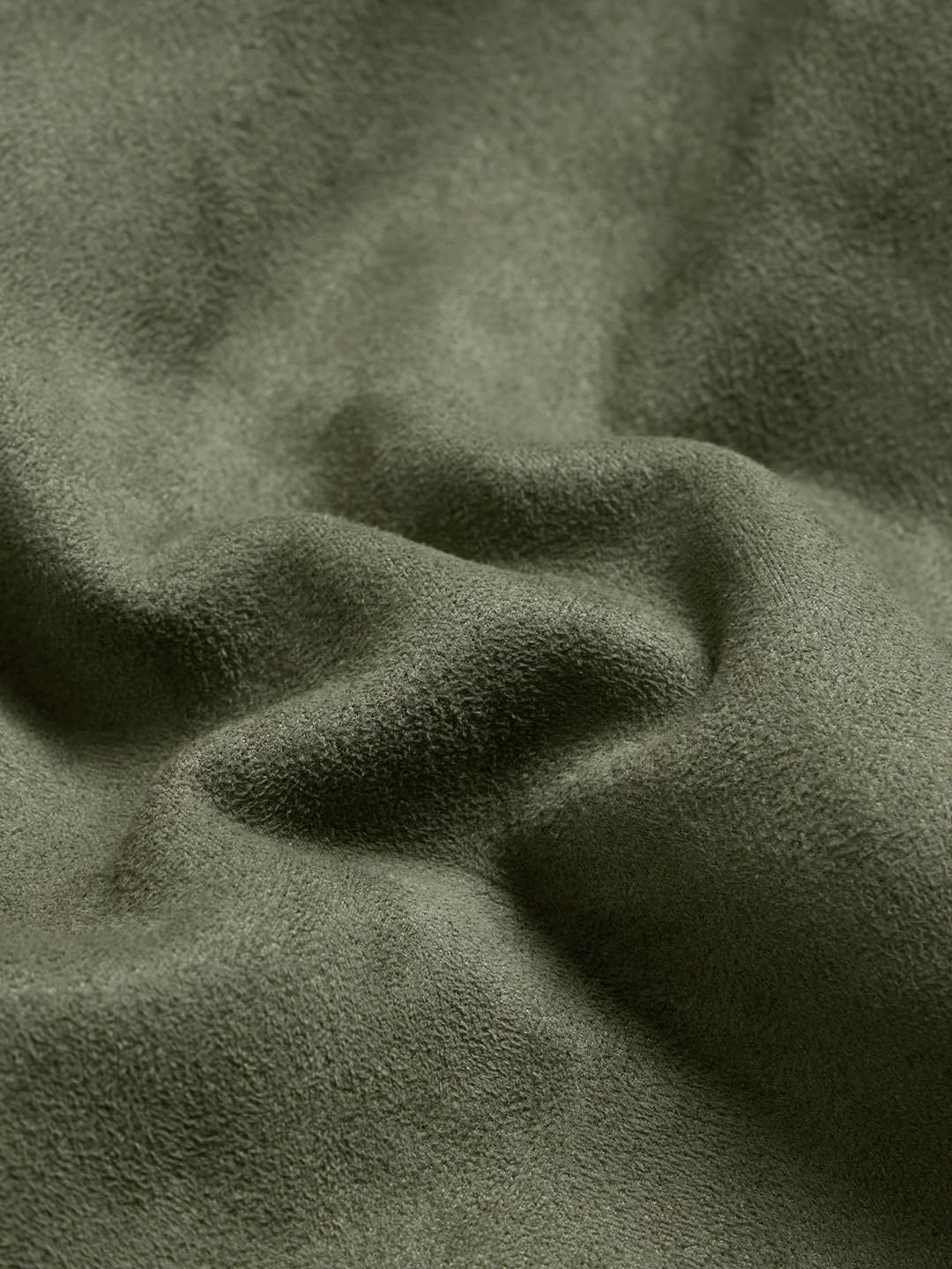 The Souled Store Racer Jacket: Men and Boys Full Sleeves Mock Neck Hunter Green Solid Suede Oversized Fit Utility Pockets Lightweight Winter Jacket