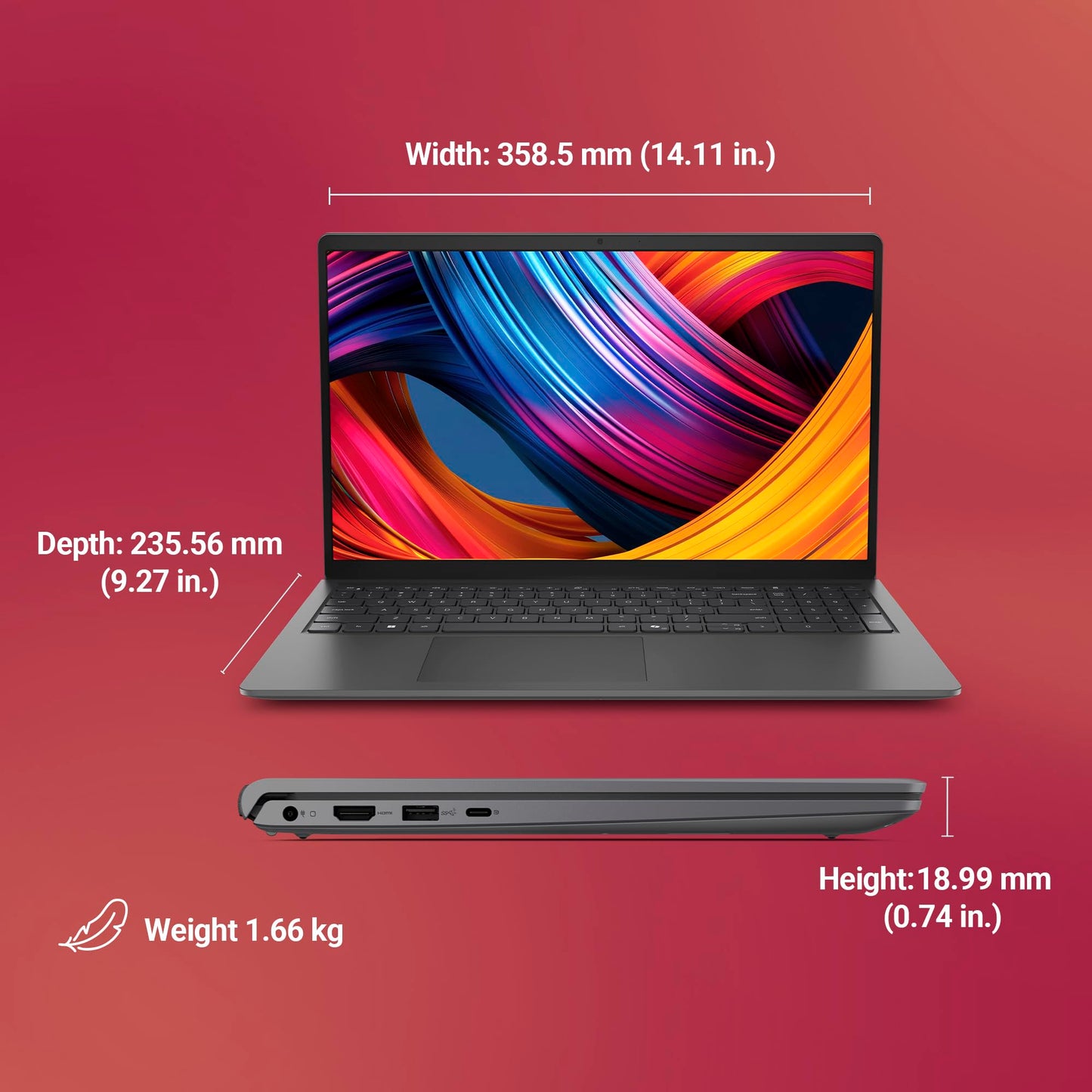 Dell 15 AI Powered Laptop, Intel Core Ultra 5 225H, 8GB DDR5 RAM, 512GB SSD, 15.6" FHD Anti-Glare Display, Intel Arc Graphics, Standard Keyboard, Dedicated Copilot Key, Black, Win11 Home + MSO H&S'24