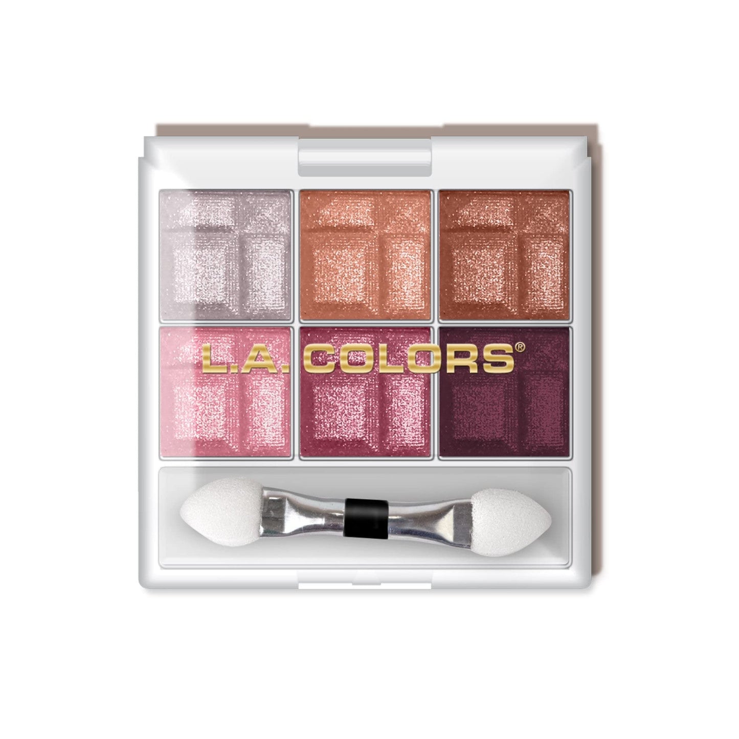 L.A. COLORS 6 Color Eyeshadow Palette Matte Finish, Delicate, 4g (Multicolor)