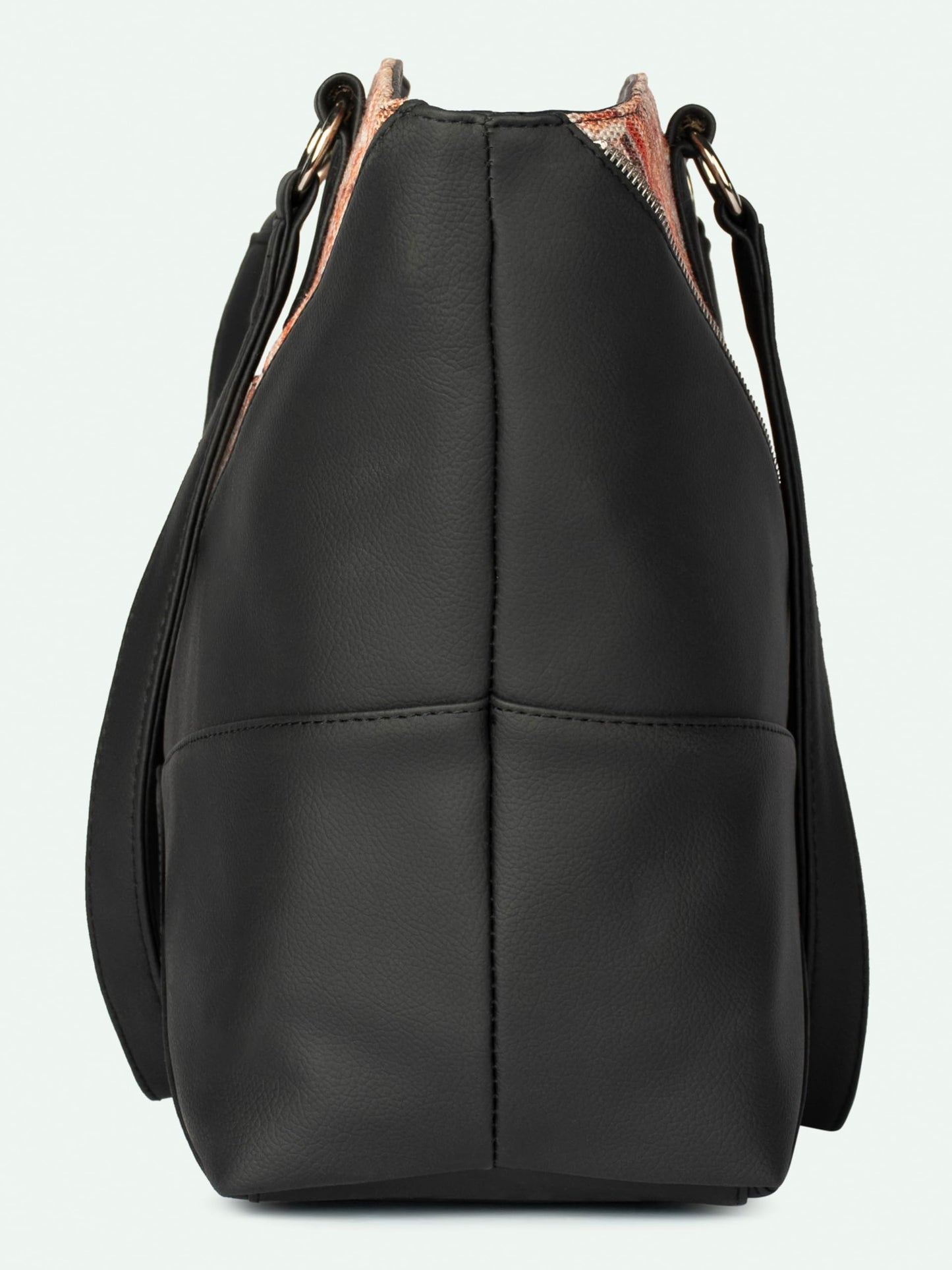 ZOUK Rhea Kapoor Tote Bag - Nicobar Coral | Elegant Vegan Leather Tote for Women | Multicolor