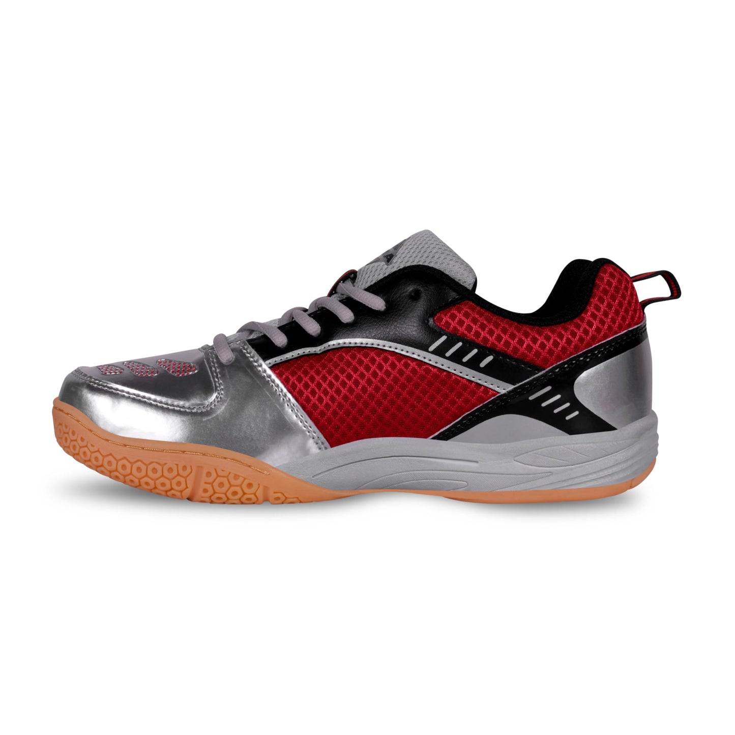 Nivia Appeal Badminton Shoes for Mens|Non-Marking Round Sole with Breathable mesh with PU Coated Synthetic Upper for Sports, Badminton, Volleyball, Squash, Table Tennis (Maroon/SIL), 10