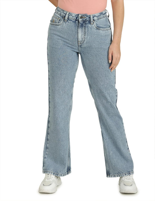 U.S. POLO ASSN. Women's Bootcut Mid Rise Jeans (UWAW23JN011_Blue_30)