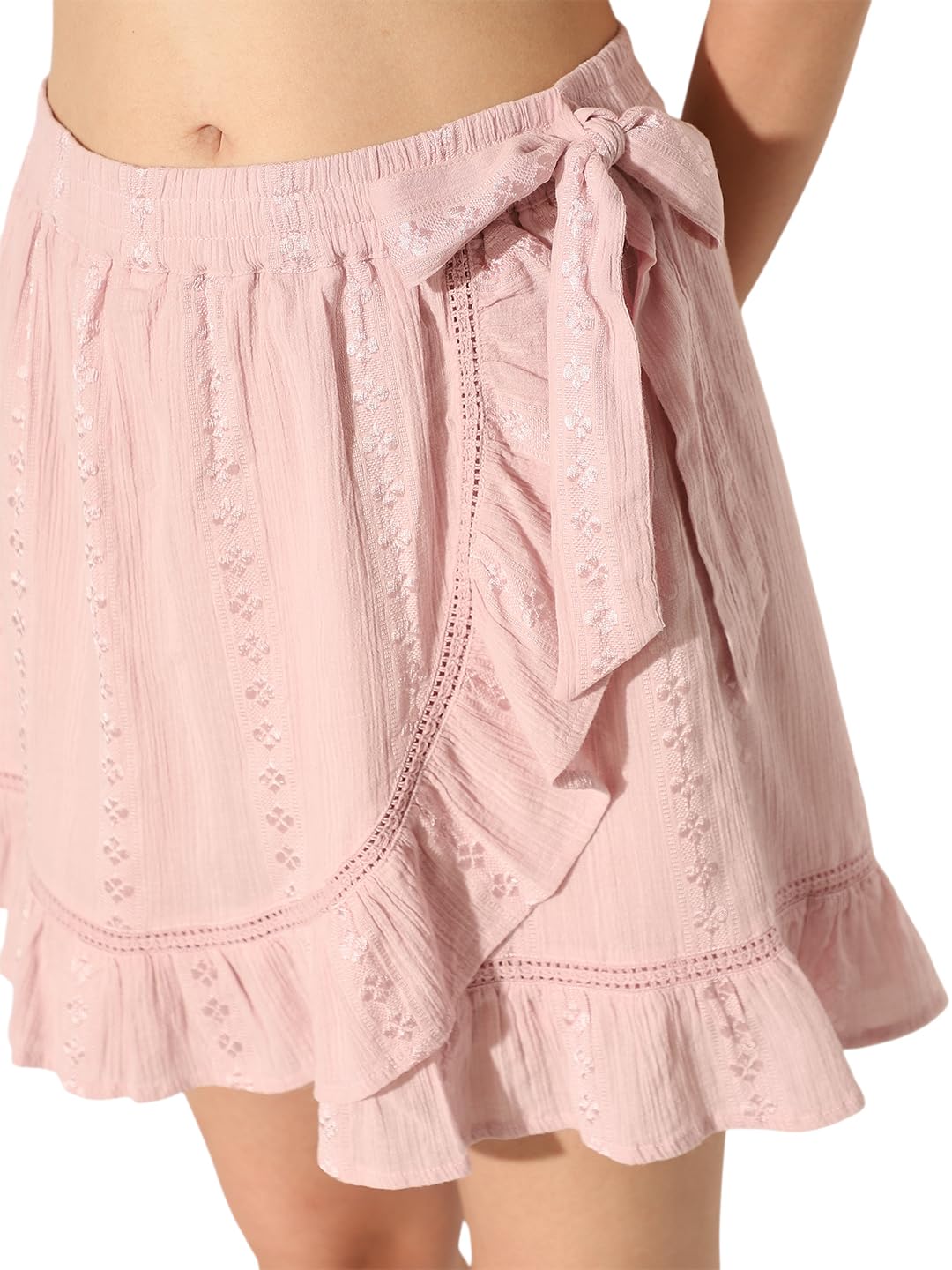 ONLY Women's Wrap Pink Skirt