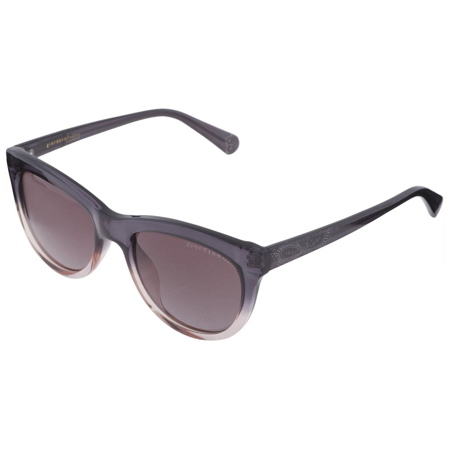 Giordano UV Protected Cateye Women Sunglasses (GLS807C003|50|Grey lens)