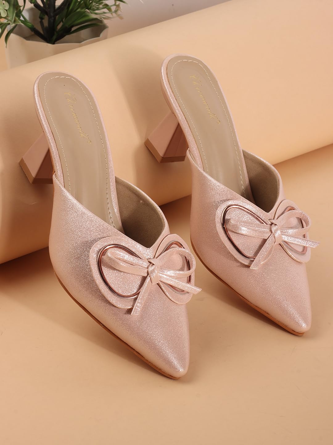 CHARMWALK Elegant Black Kitten Heels for Women | Classy & Comfortable for Formal Events (Sultan, UK Footwear Size System, Adult, Women, Numeric, Medium, 8)