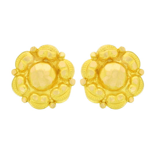 Joyalukkas 22KT Yellow Gold Stud Earrings for Girls