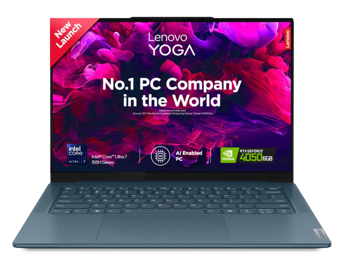 Lenovo Smartchoice Yoga Pro 7 Intel Evo Core Ultra 7 155H Built-in AI 14"(35.5cm) 2.8K-OLED 400Nits 120Hz Laptop (16GB/1TB SSD/NVIDIA RTX 4050 6GB/FHD+IR Camera/Win11/MSO 21/Grey/1.5Kg), 83E2005EIN