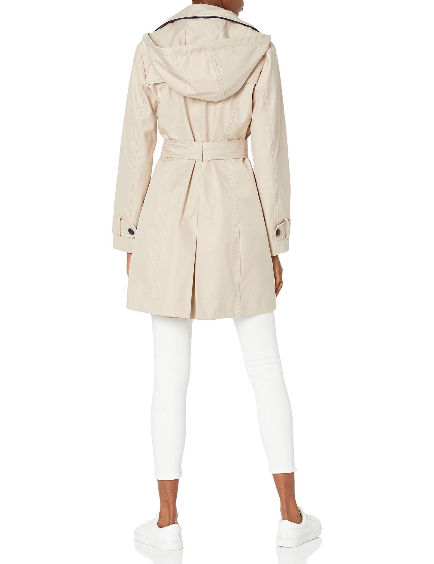 GUESS Women's Ladies Double Breasted Trenchcoat, Khaki, X-Large