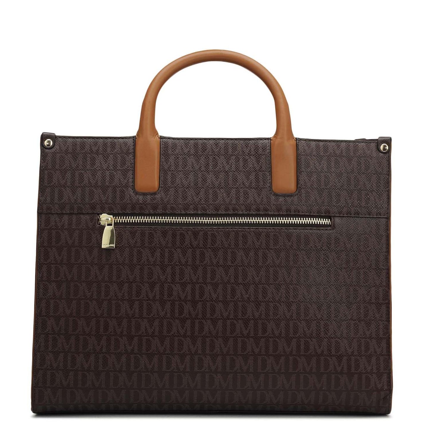 Da Milano Leather Satchel Bag for Women - Brown