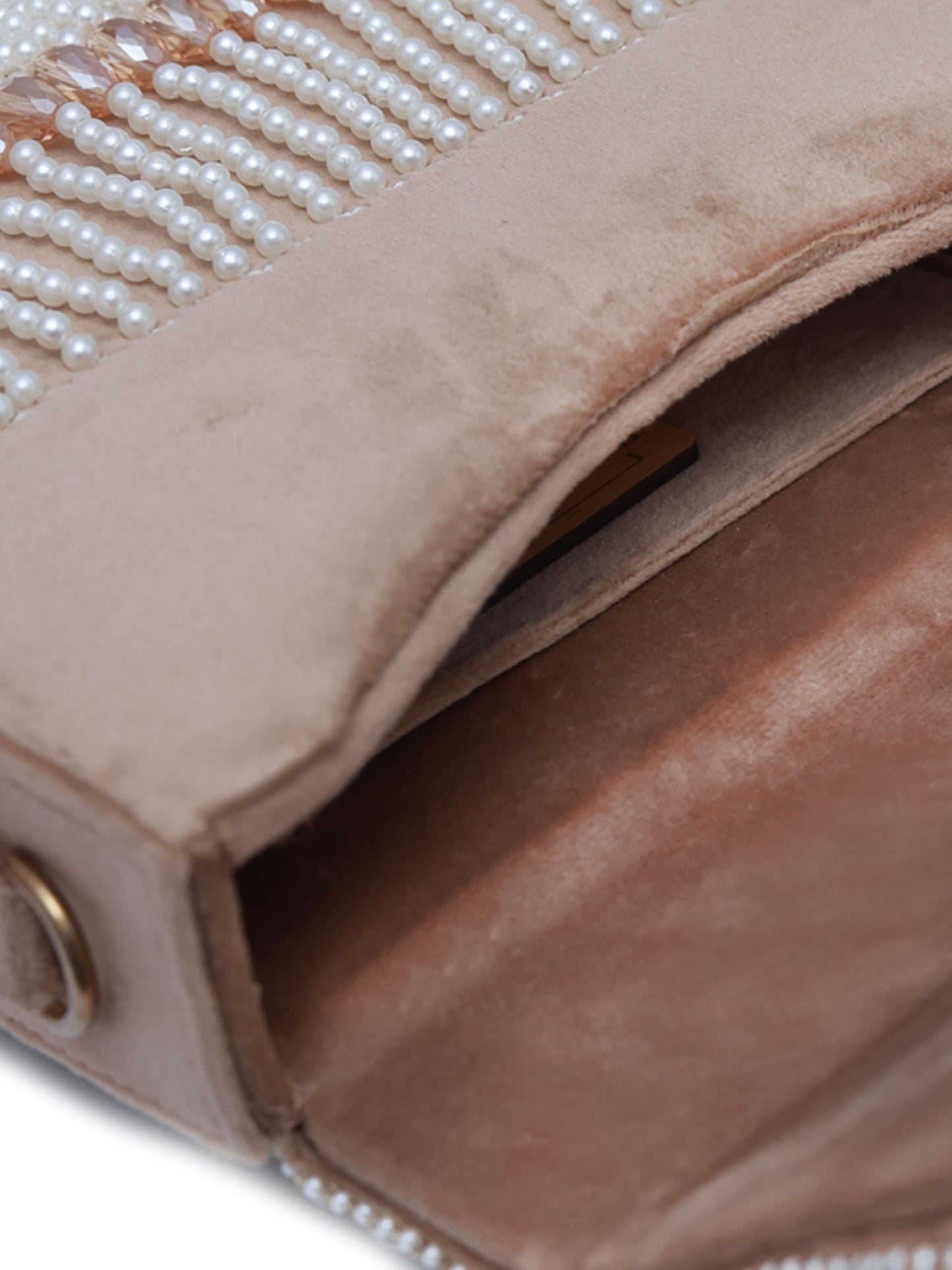 THE TAN CLAN Kiara Beige Flap Over Bag Clutches for women Purses Luxury Evening Handbags for ladies with Handle