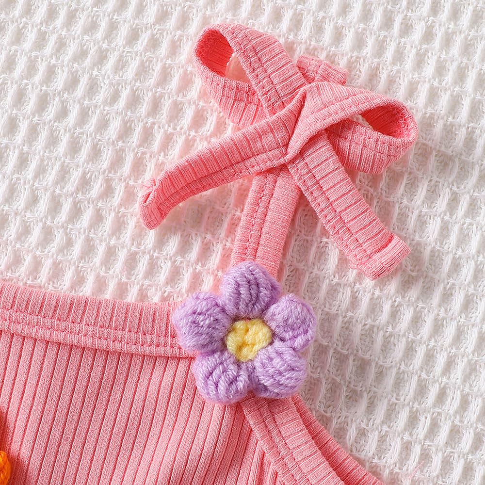 Hopscotch Girls Embellished Print Sleeveless Pink Short Set