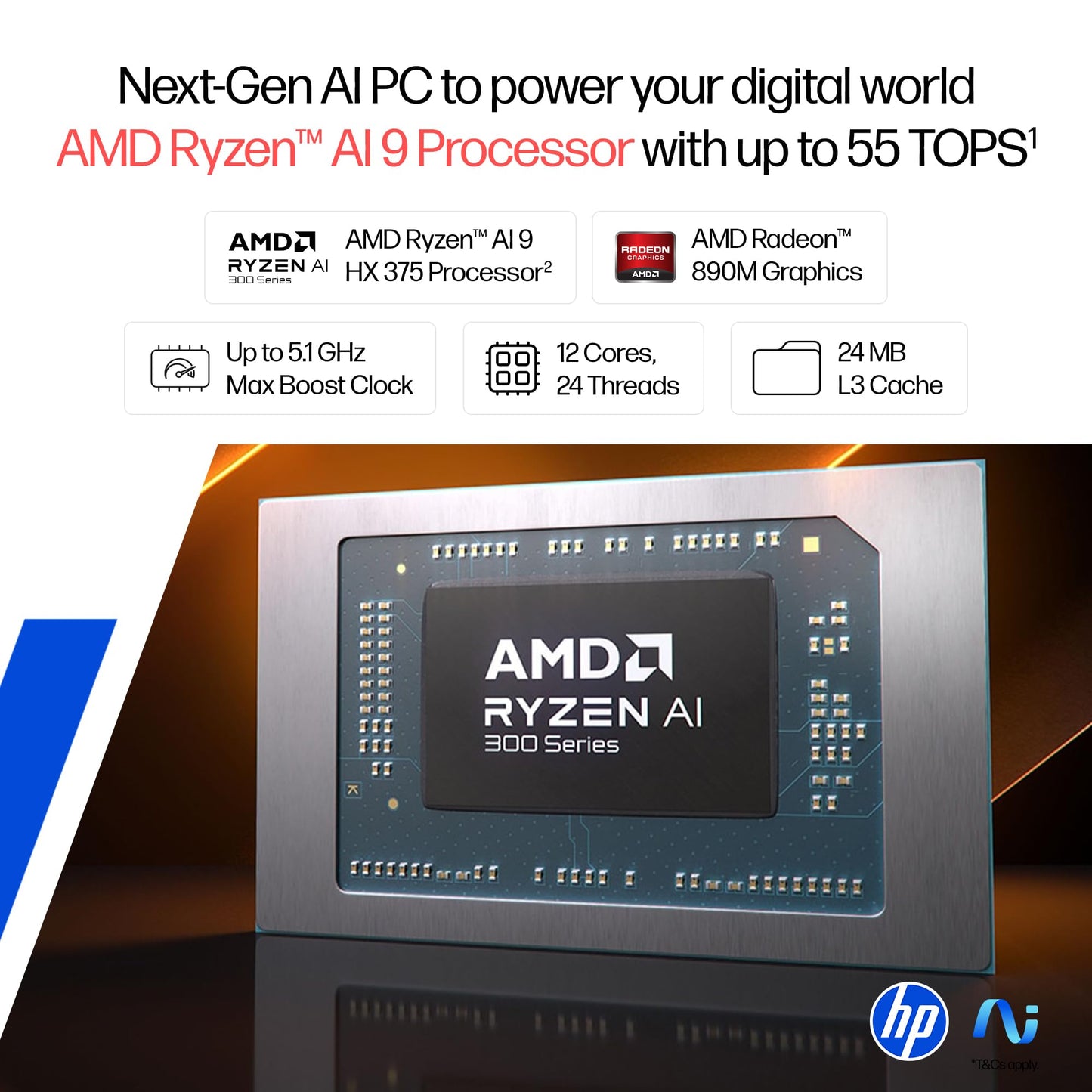 HP OmniBook Ultra, AMD Ryzen AI 9 HX 375 Next Gen AI Laptop, (32GB LPDDR5X,1TB SSD), 2.2K, Anti-Glare,14''/35.6cm,Win11, M365, Copilot+,Office24, Silver,1.57kg, 5MP Camera w/Privacy Shutter, fd0009AU