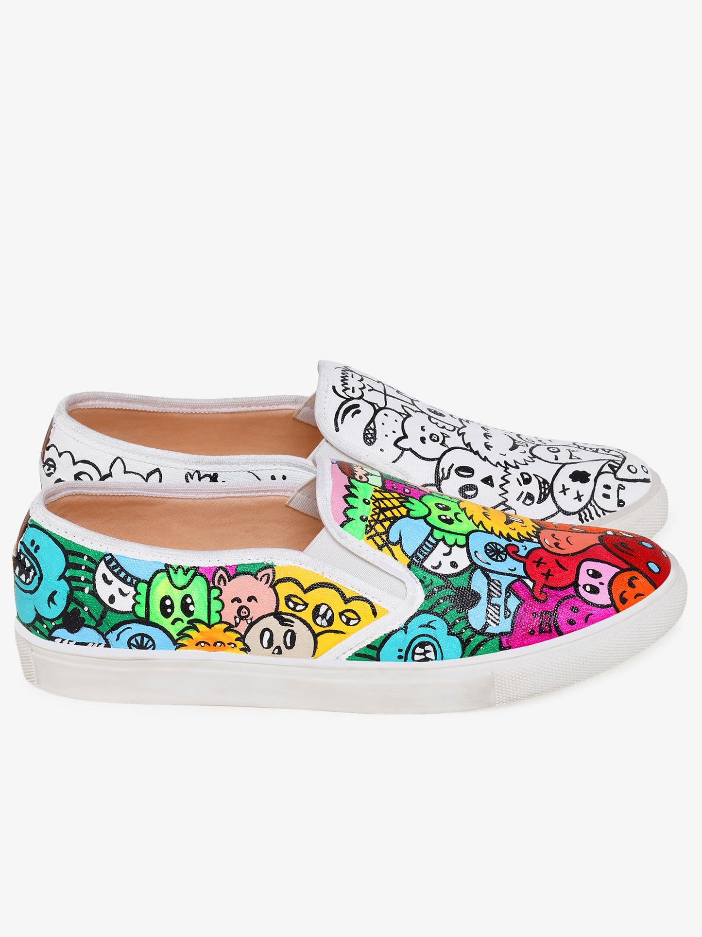 THE QUIRKY NAARI Color Me Up Slipons - Show Off Your Unique Flair | Multicolor