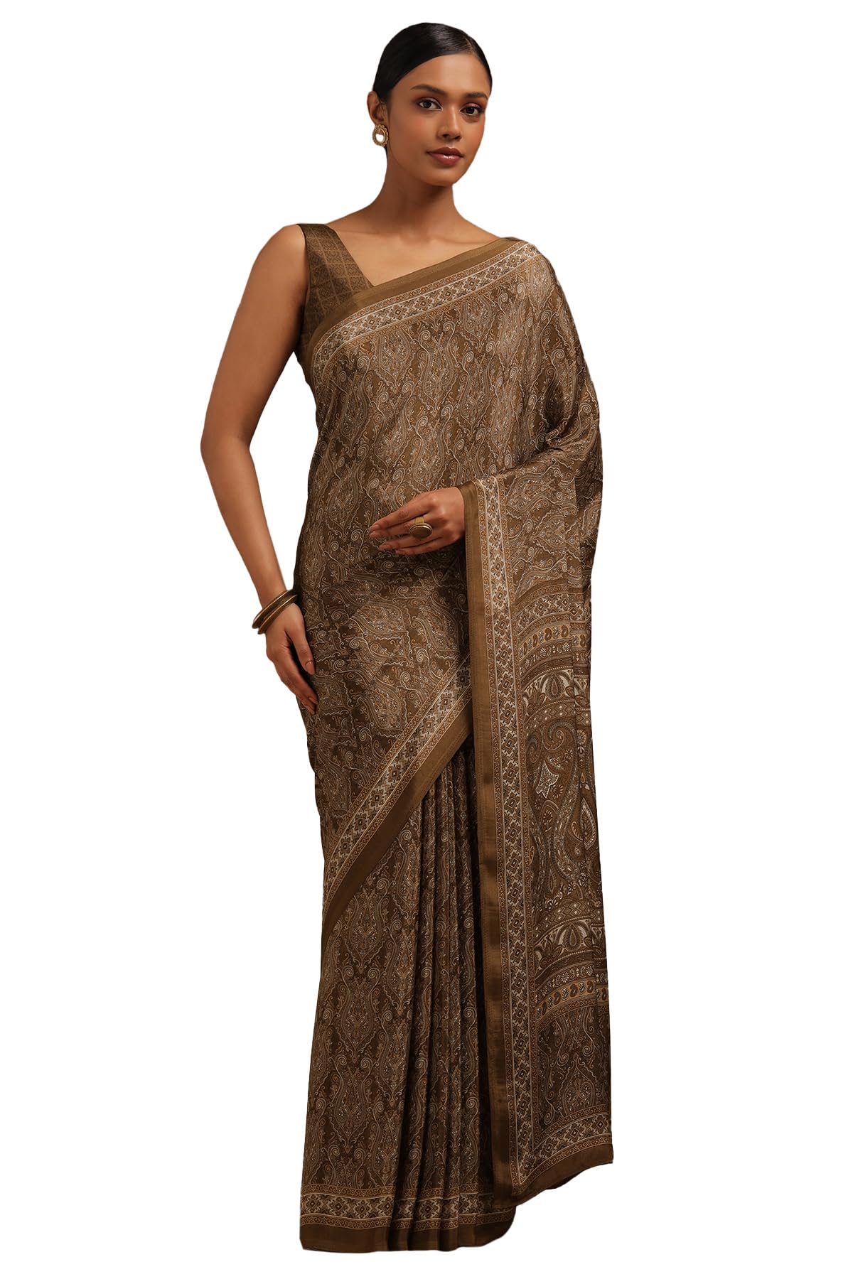 Soch Womens Crepe Ethnic Motifs Saree