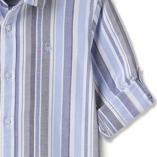 United Colors of Benetton Regular Fit Spread Collar Stripes Shirt