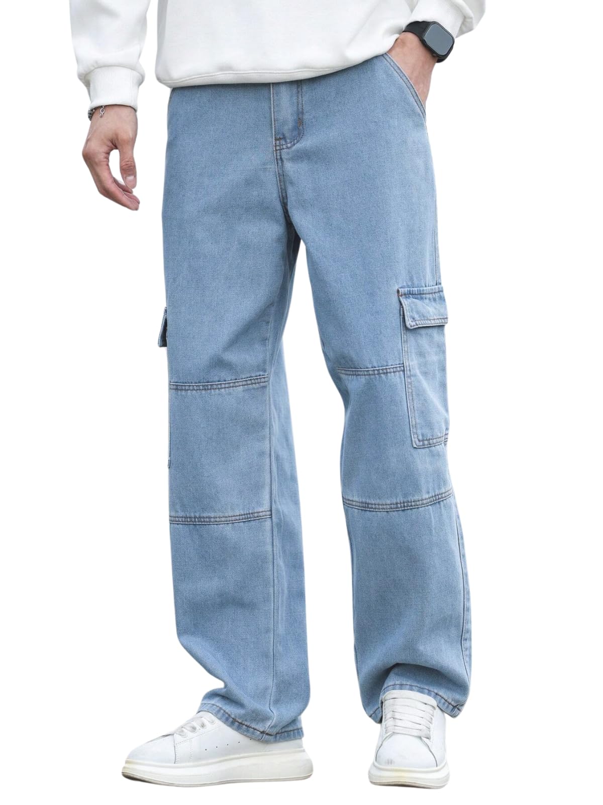GRECIILOOKS Men's Regular Mid Rise Jeans (Gl-Dp-Mj-08_Blue
