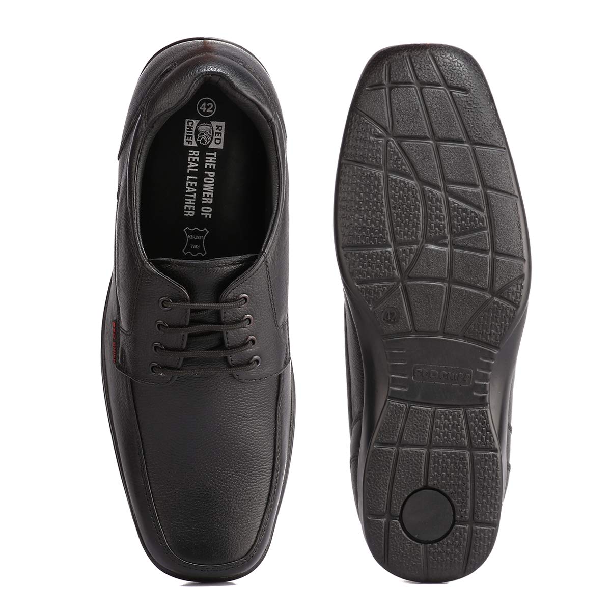 Red Chief Formal Derby Shoes for Men Black