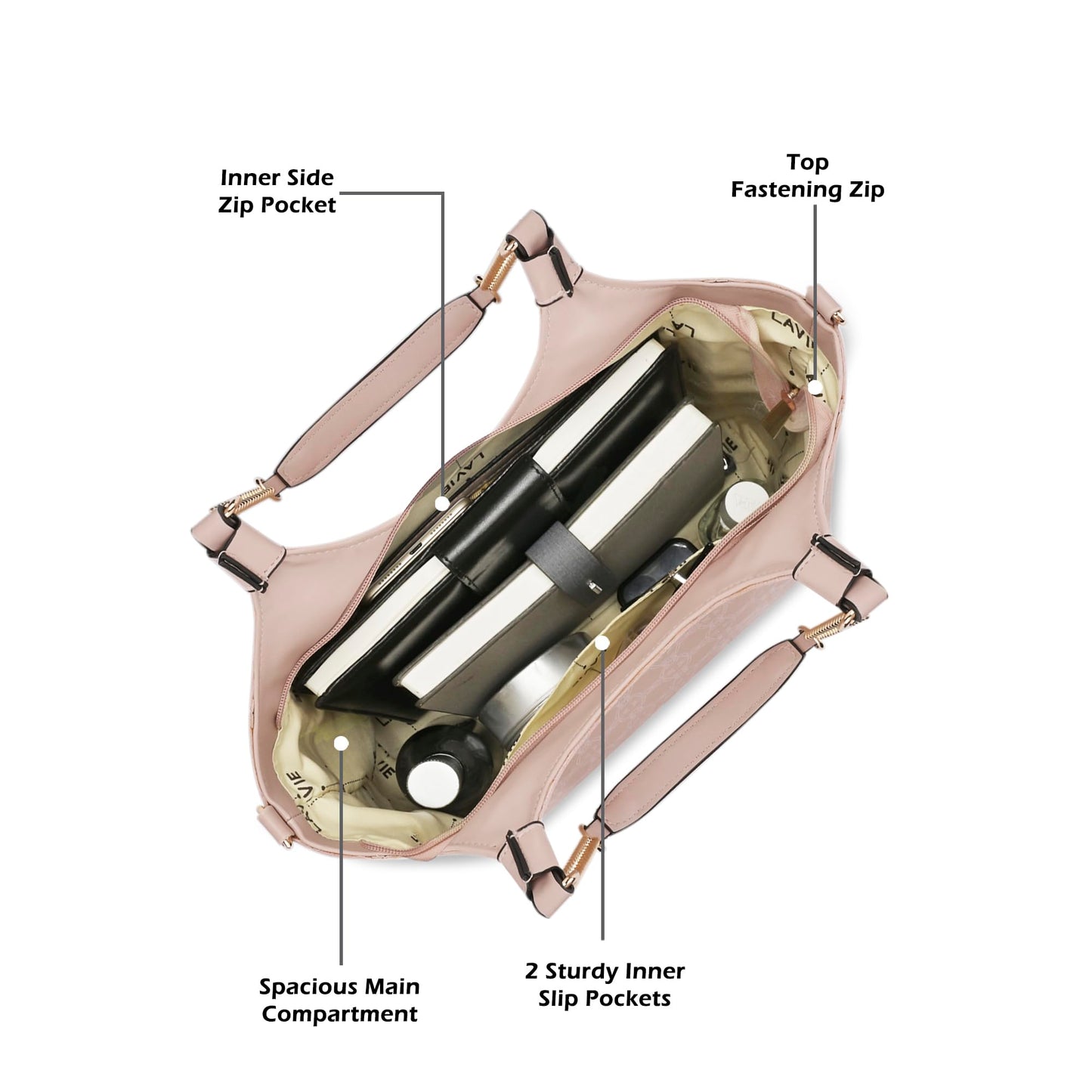 Lavie Women's Mono Madhia Tote Handbag | Ladies Purse | Gift for Women